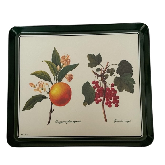 Vintage Mebel PJ Redoute Artist Fruit Motif Italian Melamine Tray - Picture 1 of 10